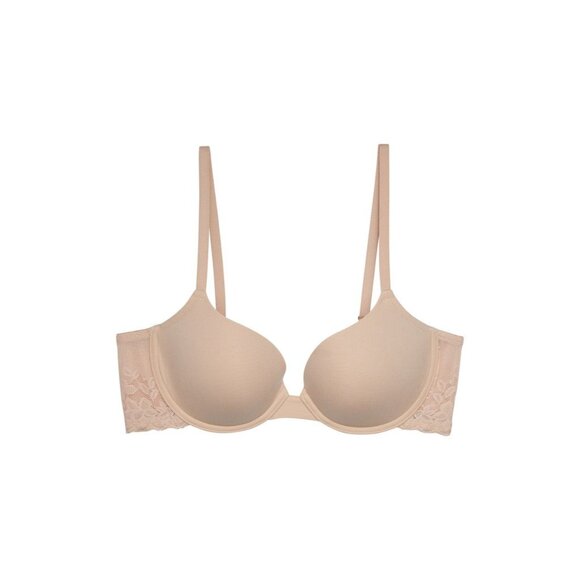 🆕Natori Sheer Glamour Push-Up Underwire T-Shirt Bra 34B Beige #727252 - Picture 6 of 11